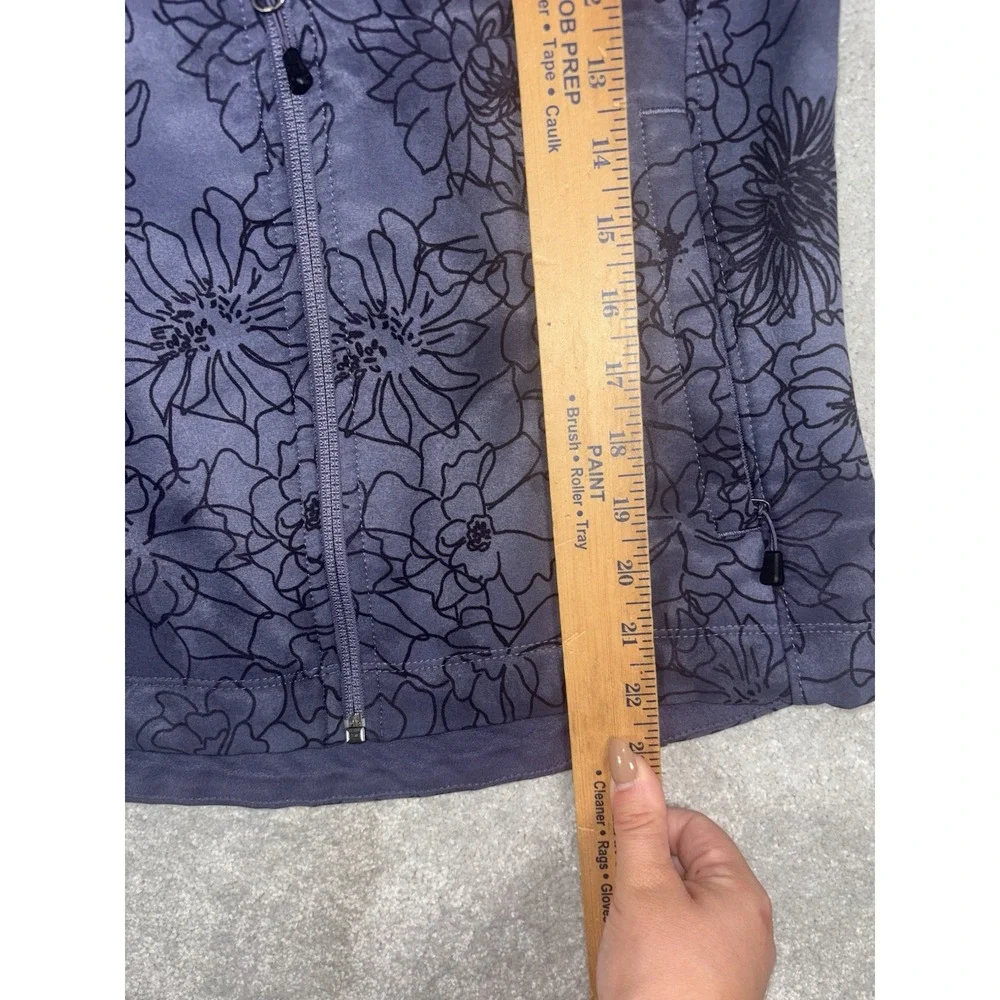 The North Face Full Zip Jacket Women Sz Xs Apex Bionic Floral Dk Purp Soft Shell